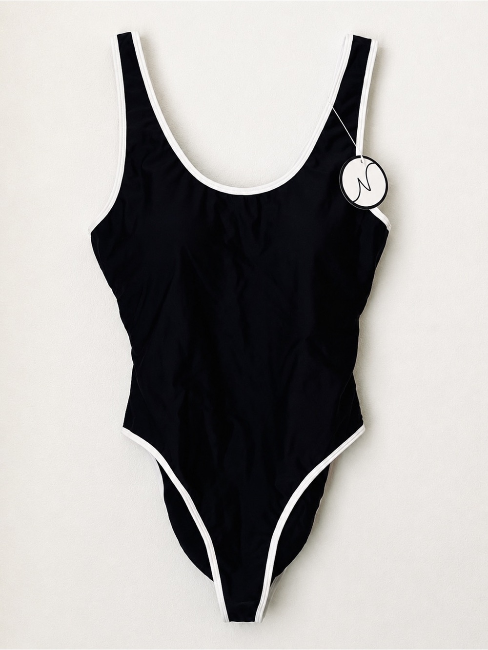 Nika Black & White One Piece Swimsuit XXL NWT